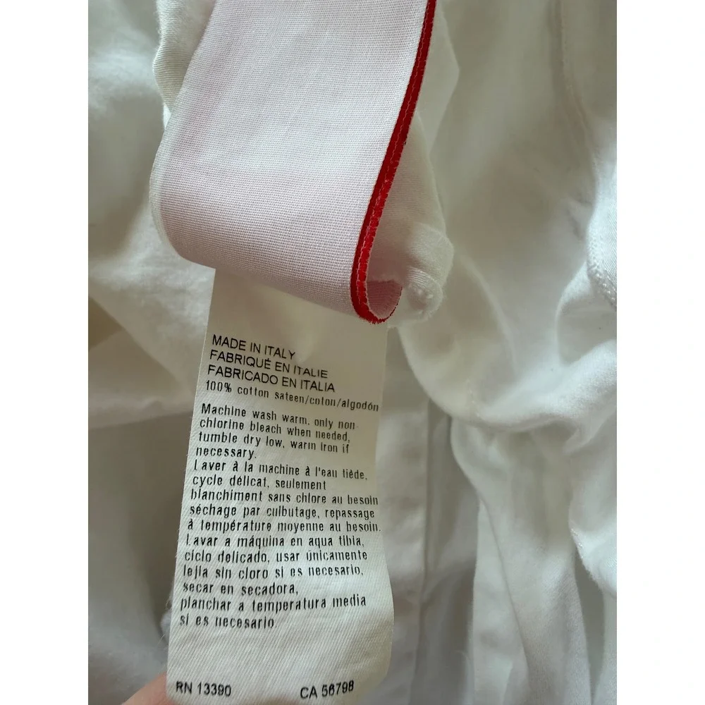 Design Within Reach Duvet Cover Full/Queen White Cotton Sateen Made in Italy